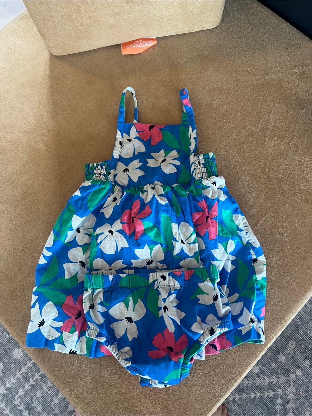 Hanna Andersson Blue Floral Dress 3T